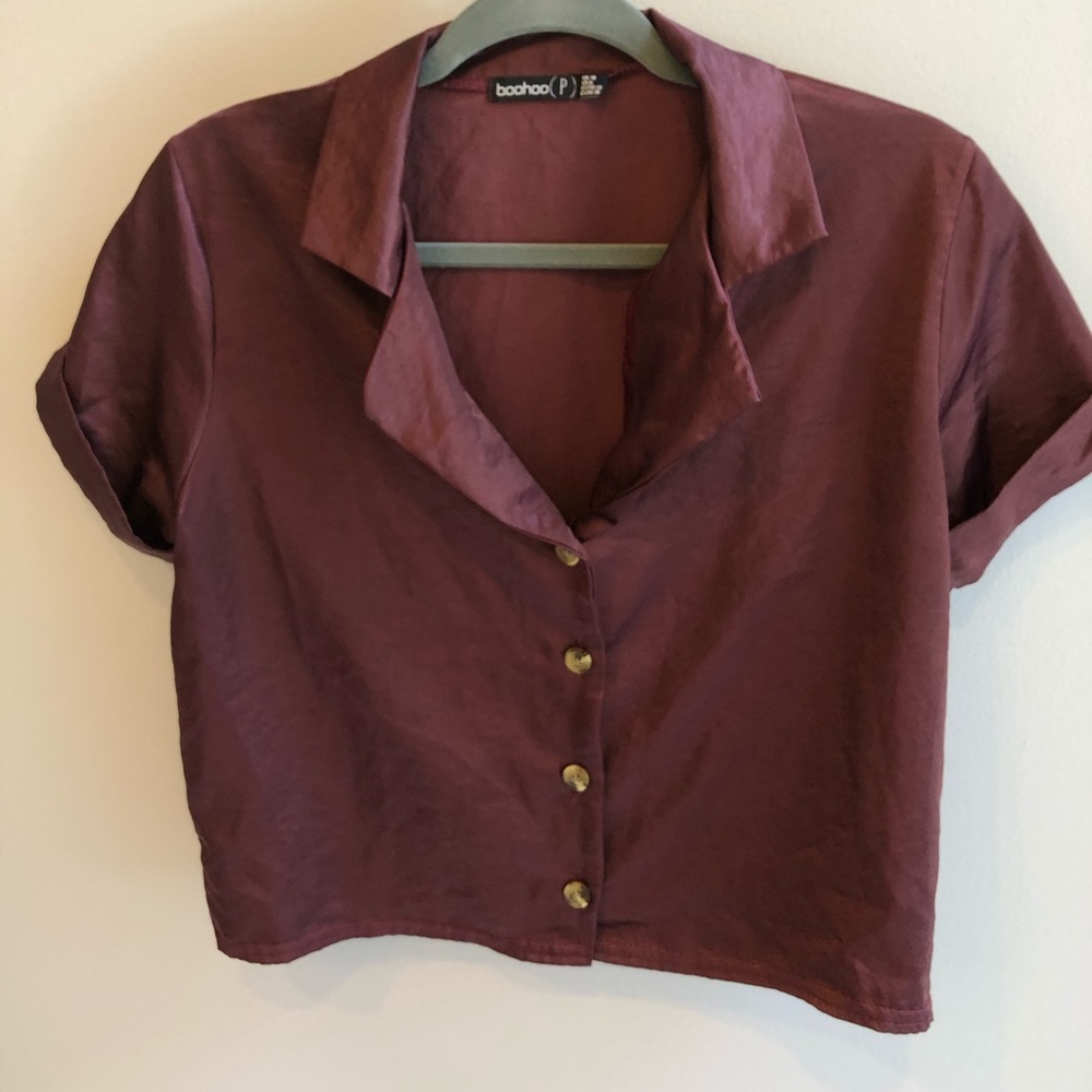 Boohoo boxy bowling type shirt